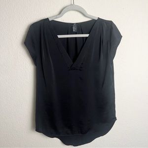 H&M Black V-Neck Blouse